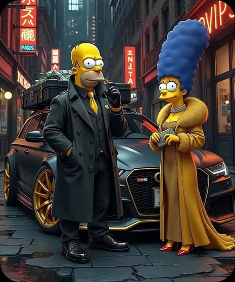 Two people and a machine with money